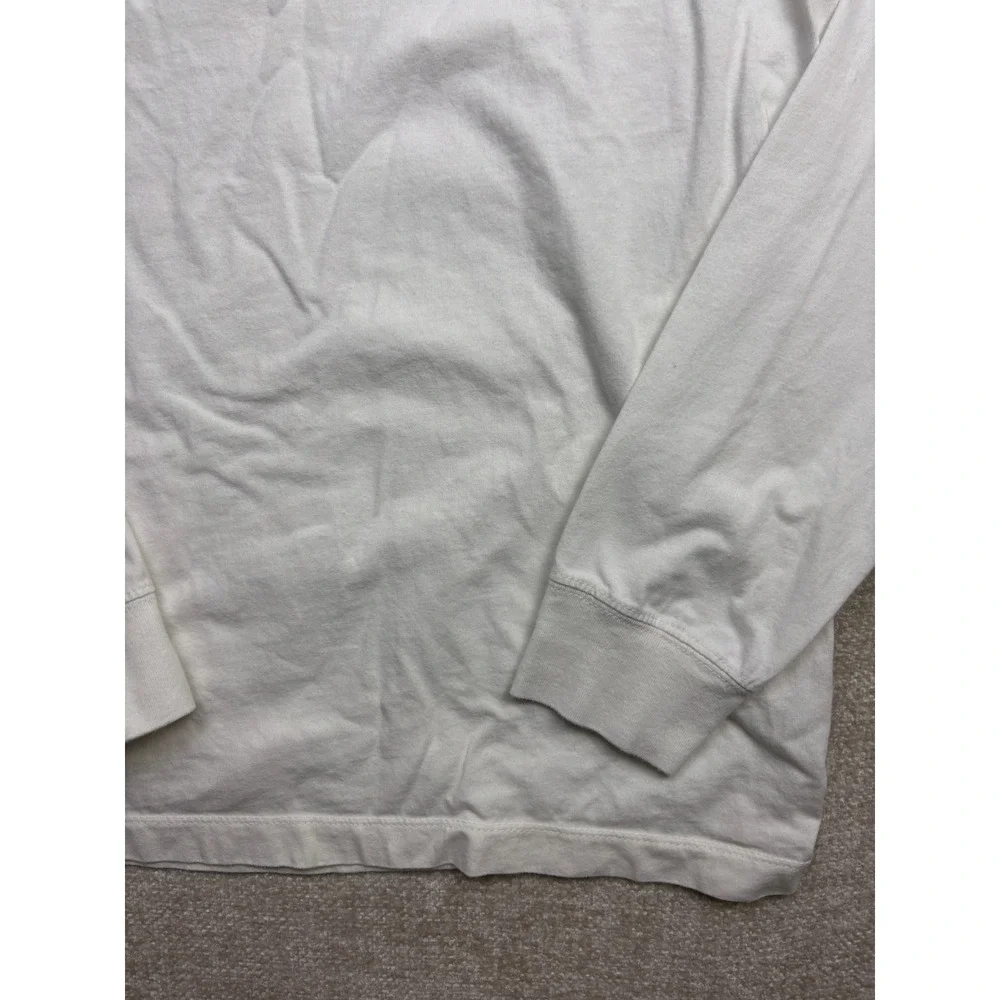 Nike Mens Long Sleeve Tee White Futura Logo Graphic T-Shirt Large